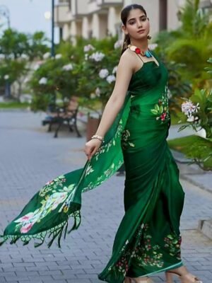 satin silk saree