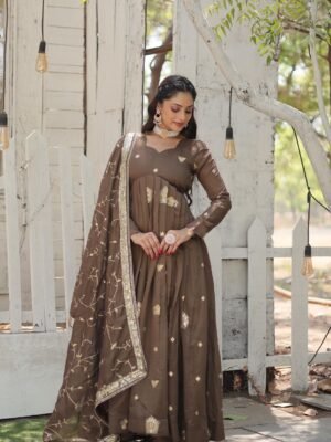 gown with dupatta